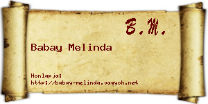 Babay Melinda névjegykártya
